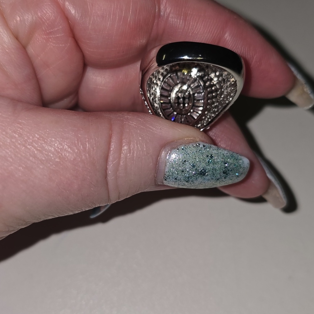 🆕️SIMULATED DIAMOND COCKTAIL RING IN SILVER-TONE 5.25 CTW - Picture 7 of 14